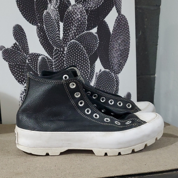 Converse Shoes - Black and White High-Top Men's Sneakers
